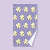 Thème baseball lavande (Serviette à main)