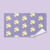Thème baseball lavande (Serviette à main)