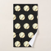 Thème baseball noir (Serviette à main)