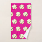 Thème baseball rose vif (Serviette à main)