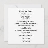 Thème Bébé Précieux - Invitation (Dos)