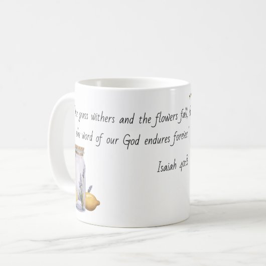 Thème Bible Verse Mug Lavender et Lemon (Devant gauche)