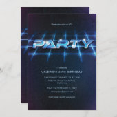 Theme Birthday Party 80 Kaart (Voorkant / Achterkant)