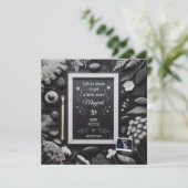 Thème Boho noir Faire-part grossesse (Debout devant)