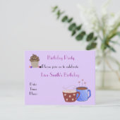 Thème Café Anniversaire Fête Invitation (Debout devant)