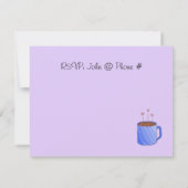 Thème Café Anniversaire Fête Invitation (Dos)