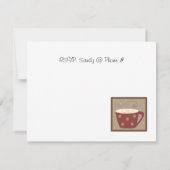 Thème Café Anniversaire Fête Invitation (Dos)