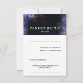 Thème céleste de l'espace élégant sombre RSVP voit (Devant)