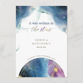 Thème céleste élégant et unique Menu aquarelle (Dos)