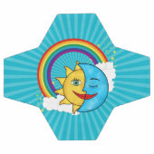 Thème céleste Soleil Lune Arc-en-ciel (Plat)