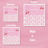 Thème Cerise Serviette en Papier Rose et Blanche