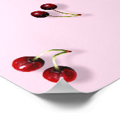 Thème Cerises Poster du premier anniversaire (Coin)