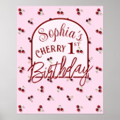 Thème Cerises Poster du premier anniversaire (Devant)
