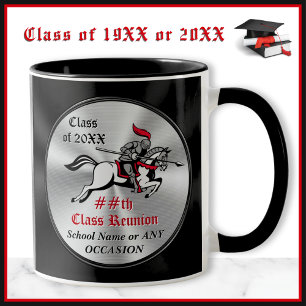 Thème Chevalier, Tasses pour réunion de classe ou