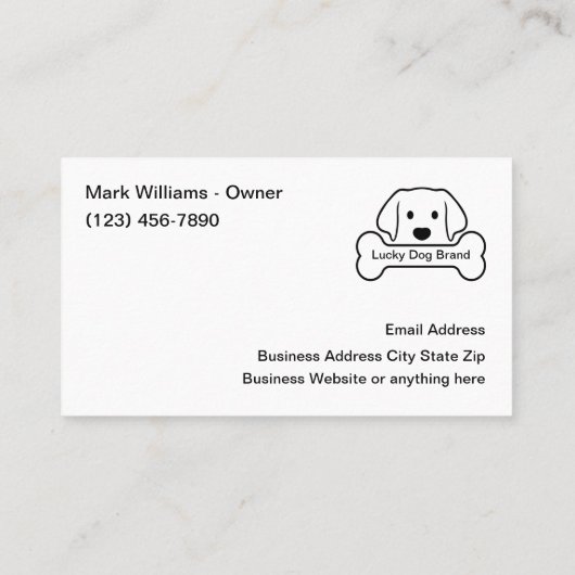 Thème Chien cool Double Côté Cartes de visite (Dos)