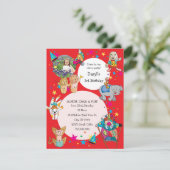 Thème Cirque Invitation pour les enfants à la fête (Debout devant)