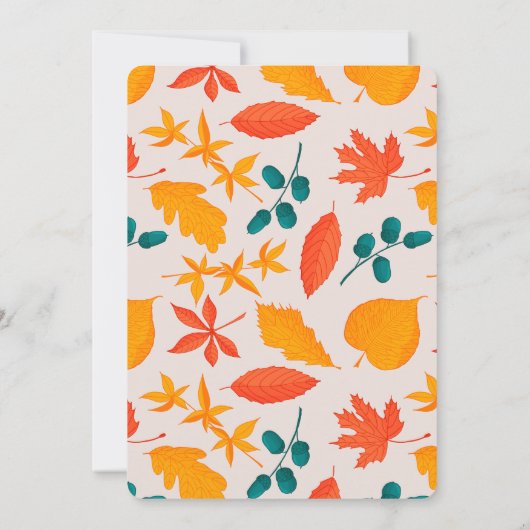 thème citrouille premier anniversaire Invitation (Dos)