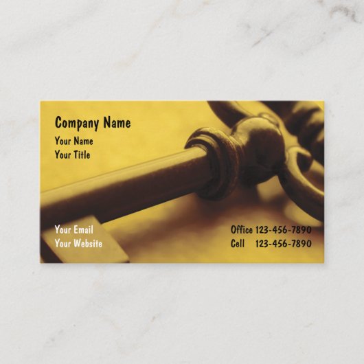 Thème clé Cartes de visite de sécurité (Devant)