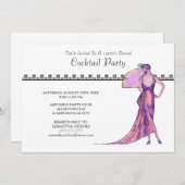 Theme Cocktail Party Invitation 1920 Kaart (Voorkant / Achterkant)