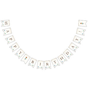 Thème Crème glacée Anniversaire Fête Drapeaux