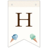 Thème Crème glacée Anniversaire Fête Drapeaux (Premier drapeau)