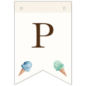 Thème Crème glacée Anniversaire Fête Drapeaux (Troisième drapeau)