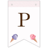 Thème Crème glacée Anniversaire Fête Drapeaux (Troisième drapeau)