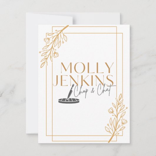 Thème cuisine Bachelorette invitation (Devant)