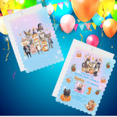 Thème d'animaux de fête effrayants pour invitation
