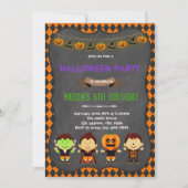 Thème d'anniversaire d'Halloween Invitation (Devant)