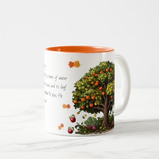 Thème d'automne Bible Verse Mug (Devant droit)