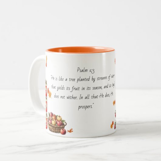 Thème d'automne Bible Verse Mug (Devant gauche)