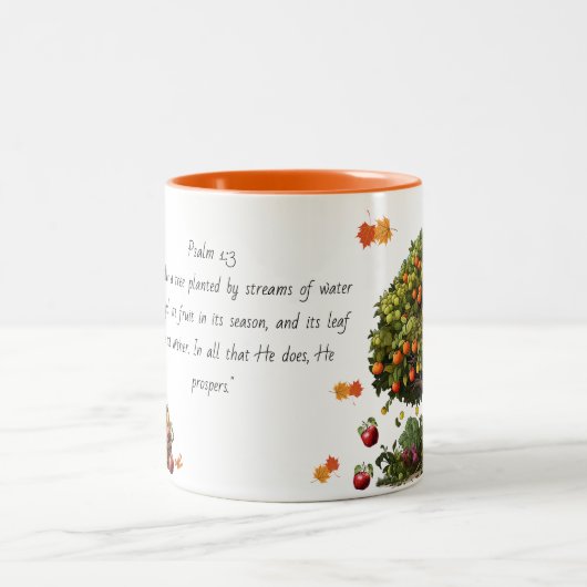 Thème d'automne Bible Verse Mug (Centre)