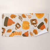 Thème d'automne Carrelage Motif transparent (Serviette de bain)