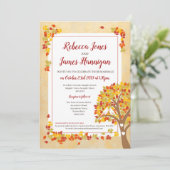 Thème d'automne faire-part de mariage, Invitation (Debout devant)