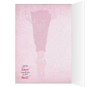 Thème de ballet en rose et Rose Dancer Note Cartes (Intérieur (Gauche))