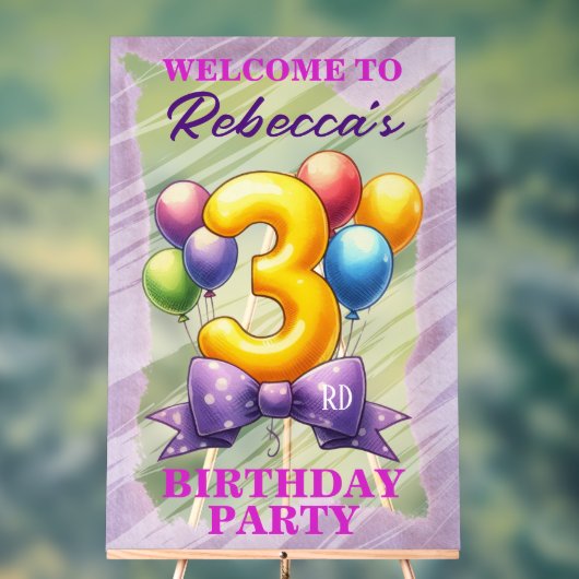 Thème de ballons pour 3ème anniversaire (Neutre)