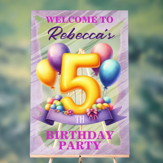 Thème de ballons pour 5ème anniversaire (Neutre)