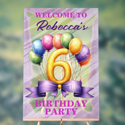 Thème de ballons pour 6ème anniversaire (Neutre)
