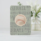 Thème de baseball de la carte RSVP Bat mitzvah de  (Debout devant)