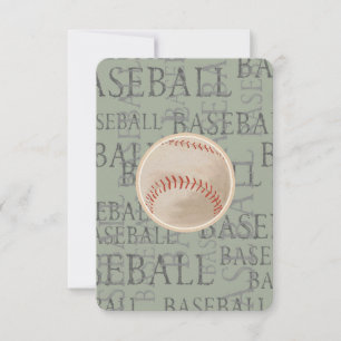 Thème de baseball de la carte RSVP Bat mitzvah de