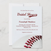 Thème de baseball Douche nuptiale Invitations (Devant)