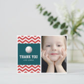 Thème de baseball Merci carte postale pour les gar (Debout devant)