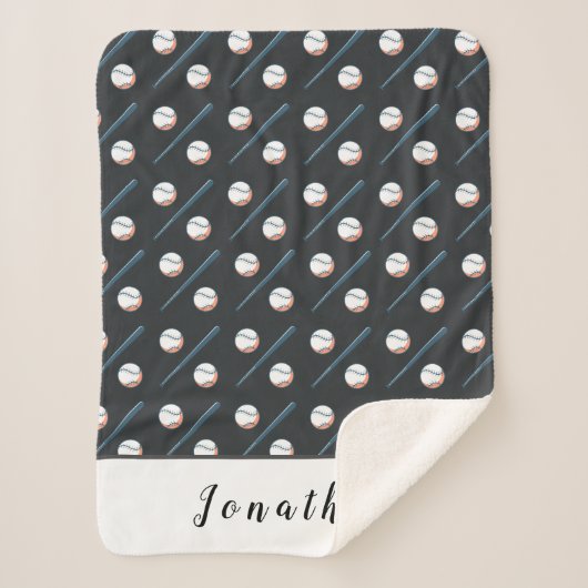 Thème de baseball Nom personnalisé couverture pour (Devant)