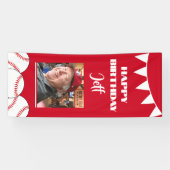 Thème de baseball Photo Anniversaire Bannière de p (Horizontal)