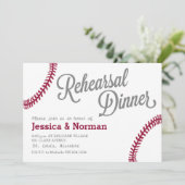 Thème de baseball Répétition Dîner invitation (Debout devant)