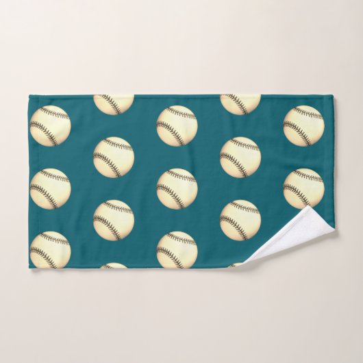 Thème de baseball sarcelle (Serviette à main)