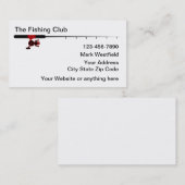 Thème de bâton de pêche Cartes de visite simples (Devant / Derrière)