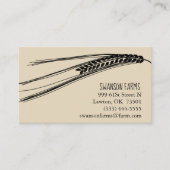 Thème de blé de ferme de carte de visite (Devant)