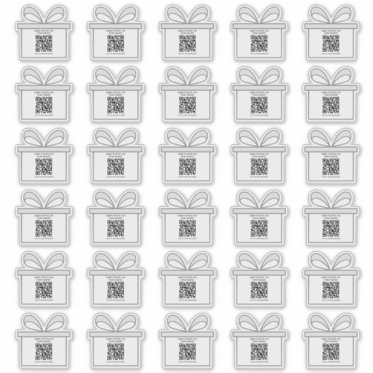 Thème de boîte cadeau QR Code Stickers d'entrepris (Devant)